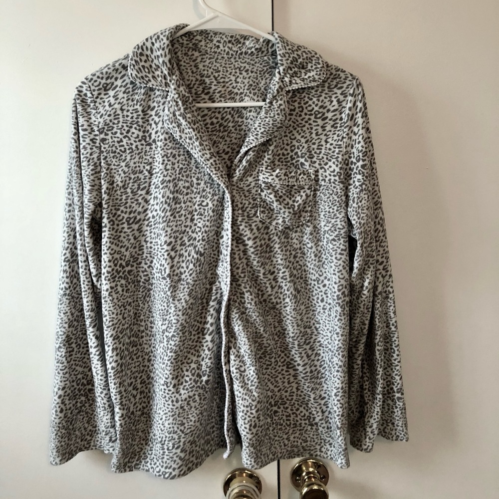 Croft & Barrow, Small, Pajama Set, Grey/White